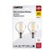 2Pk - 5.5W G16.5 LED White Candelabra Base 2700K 500 Lumens 120v